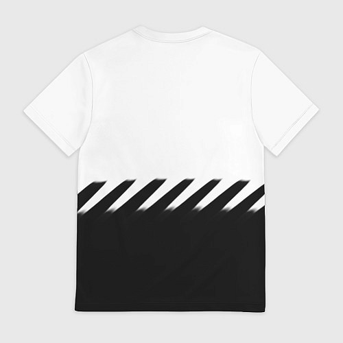 Мужская футболка Ювентус полосы геометрия линии / 3D-принт – фото 2
