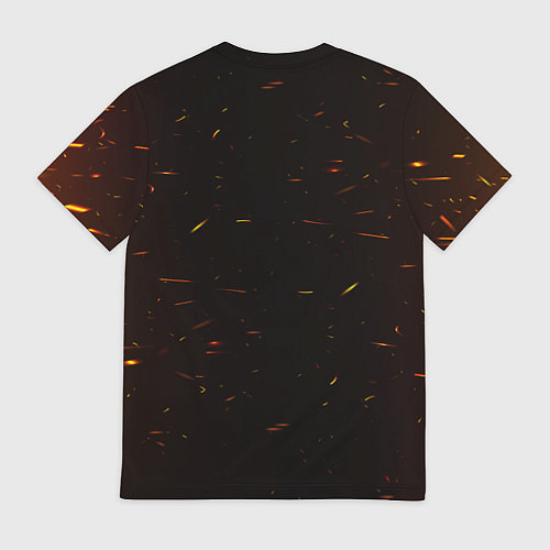 Мужская футболка Огненная лошадь из темноты / 3D-принт – фото 2