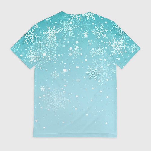 Мужская футболка Новогодний мурлыка / 3D-принт – фото 2