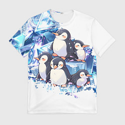 Мужская футболка Пингвины и лёд
