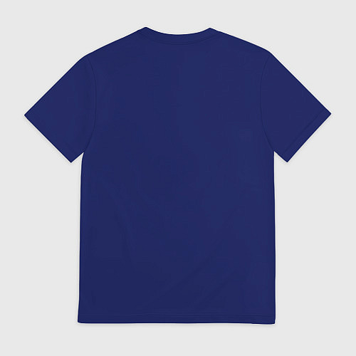 Мужская футболка Бережёного бог бережёт синий с золотистым / 3D-принт – фото 2