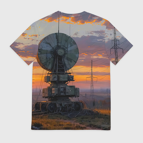 Мужская футболка Радиоэфир на закате / 3D-принт – фото 2