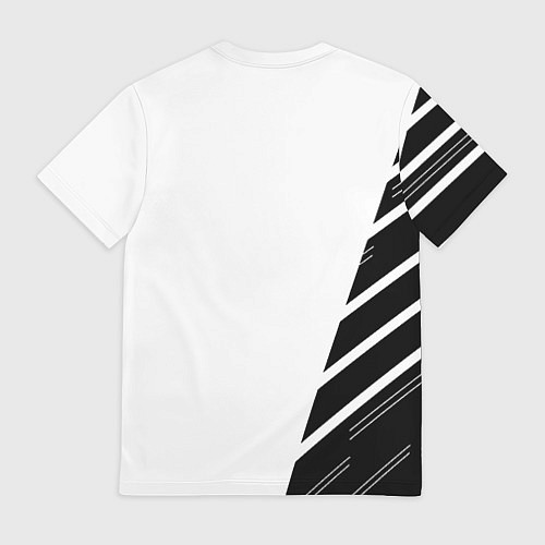 Мужская футболка Ювентус полосы геометрия текстура / 3D-принт – фото 2