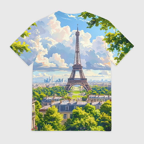 Мужская футболка Эйфелева башня в сердце Парижа / 3D-принт – фото 2