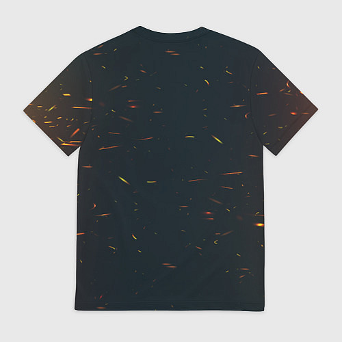 Мужская футболка Новогодняя мандариновая лошадь / 3D-принт – фото 2