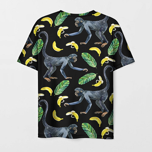 Мужская футболка Обезьянки и бананы / 3D-принт – фото 2