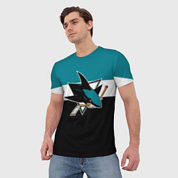 Футболка мужская San Jose Sharks, цвет: 3D-принт — фото 2