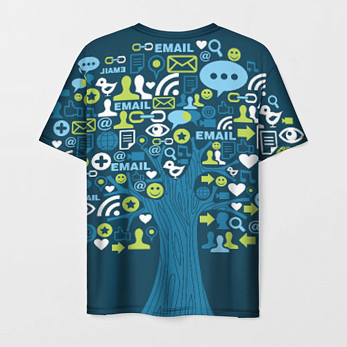 Мужская футболка Socialmedia / 3D-принт – фото 2