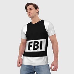 Футболка мужская Бронежилет FBI, цвет: 3D-принт — фото 2