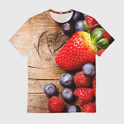 Футболка мужская Ягодный микс, цвет: 3D-принт