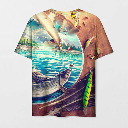 Мужская футболка Истинный рыболов / 3D-принт – фото 2