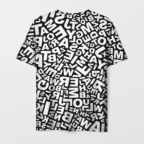 Мужская футболка Английский алфавит / 3D-принт – фото 2