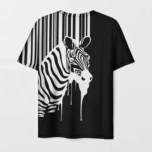 Мужская футболка Жидкая зебра / 3D-принт – фото 2
