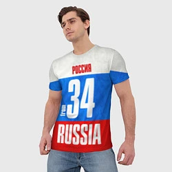 Футболка мужская Russia: from 34, цвет: 3D-принт — фото 2