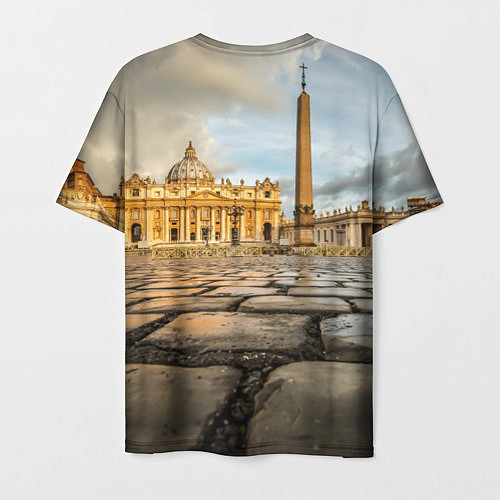 Мужская футболка Площадь святого Петра / 3D-принт – фото 2