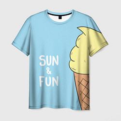 Футболка мужская Sun & Fun, цвет: 3D-принт