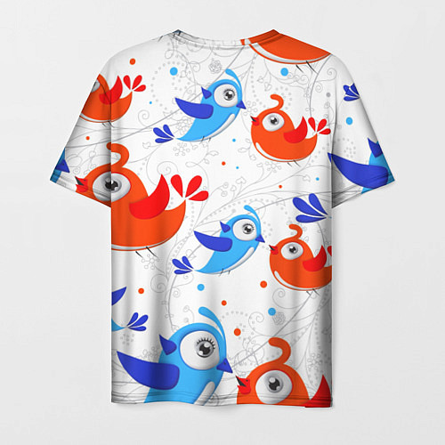 Мужская футболка Птички / 3D-принт – фото 2