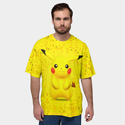 Футболка оверсайз мужская Pikachu, цвет: 3D-принт — фото 2