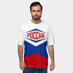 Футболка оверсайз мужская Россия 2016, цвет: 3D-принт — фото 2