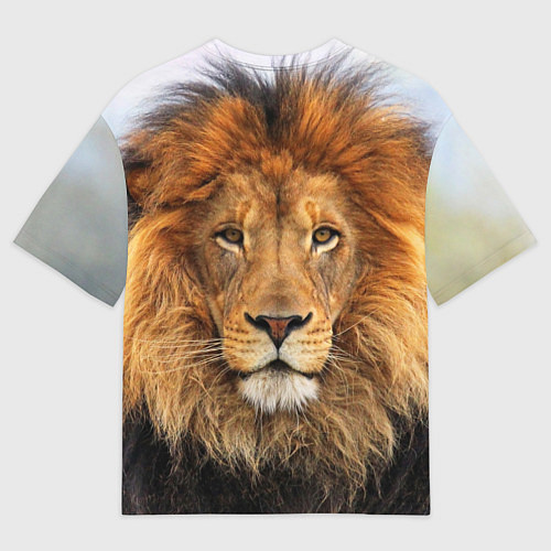 Мужская футболка оверсайз Красавец лев / 3D-принт – фото 2