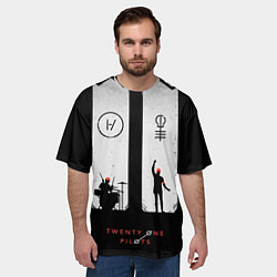 Футболка оверсайз мужская Twenty One Pilots: Lines, цвет: 3D-принт — фото 2