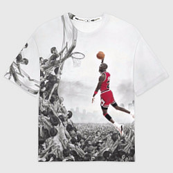 Футболка оверсайз мужская Michael Jordan NBA, цвет: 3D-принт