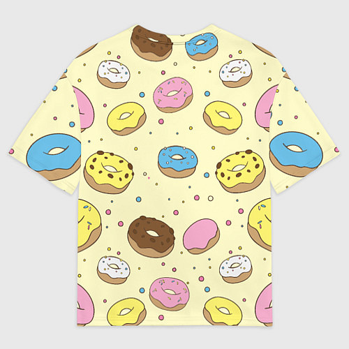 Мужская футболка оверсайз Сладкие пончики / 3D-принт – фото 2