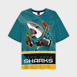 Мужская футболка оверсайз San Jose Sharks