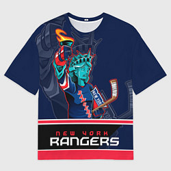 Мужская футболка оверсайз New York Rangers