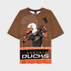 Футболка оверсайз мужская Anaheim Ducks, цвет: 3D-принт