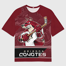 Футболка оверсайз мужская Arizona Coyotes, цвет: 3D-принт