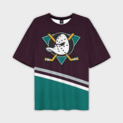 Футболка оверсайз мужская Anaheim Ducks, цвет: 3D-принт