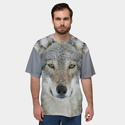 Футболка оверсайз мужская Милый волк, цвет: 3D-принт — фото 2