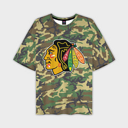 Мужская футболка оверсайз Blackhawks Camouflage