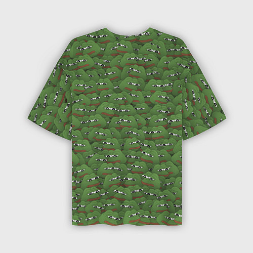 Мужская футболка оверсайз Грустные лягушки / 3D-принт – фото 2