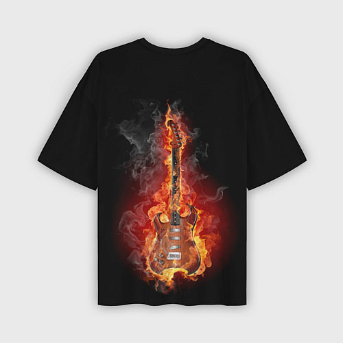 Мужская футболка оверсайз Адская гитара / 3D-принт – фото 2