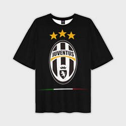 Футболка оверсайз мужская Juventus: 3 stars, цвет: 3D-принт