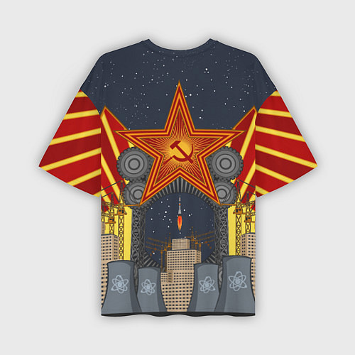 Мужская футболка оверсайз Советский союз / 3D-принт – фото 2