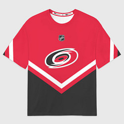 Футболка оверсайз мужская NHL: Carolina Hurricanes, цвет: 3D-принт