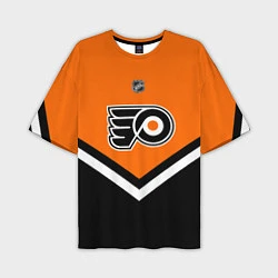 Футболка оверсайз мужская NHL: Philadelphia Flyers, цвет: 3D-принт