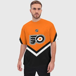 Футболка оверсайз мужская NHL: Philadelphia Flyers, цвет: 3D-принт — фото 2