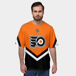 Футболка оверсайз мужская NHL: Philadelphia Flyers, цвет: 3D-принт — фото 2