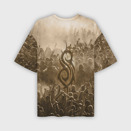 Мужская футболка оверсайз Slipknot Sepia / 3D-принт – фото 2