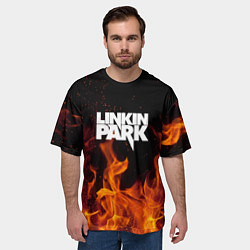 Футболка оверсайз мужская Linkin Park: Hell Flame, цвет: 3D-принт — фото 2