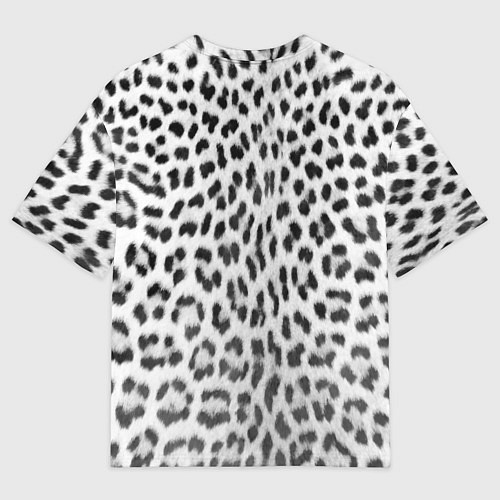 Мужская футболка оверсайз Белый леопард / 3D-принт – фото 2