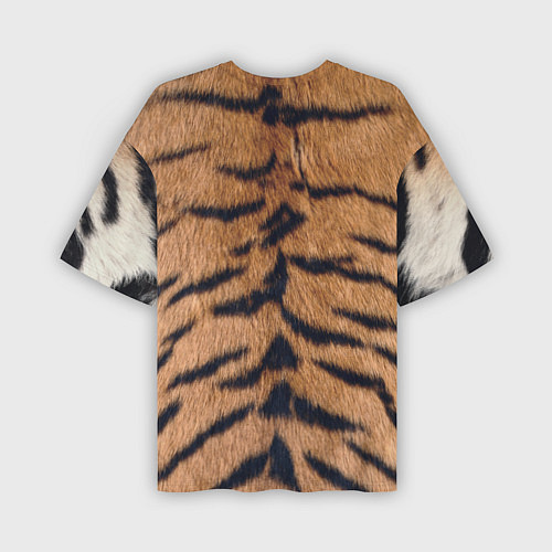 Мужская футболка оверсайз Свирепый тигр / 3D-принт – фото 2