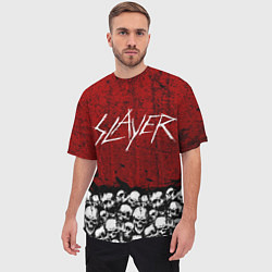 Футболка оверсайз мужская Slayer Red, цвет: 3D-принт — фото 2