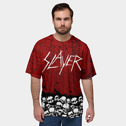 Футболка оверсайз мужская Slayer Red, цвет: 3D-принт — фото 2