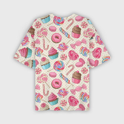 Мужская футболка оверсайз Радости для сладости / 3D-принт – фото 2