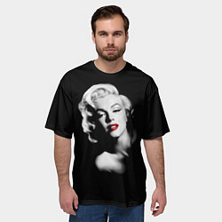 Футболка оверсайз мужская Мэрилин Монро, цвет: 3D-принт — фото 2